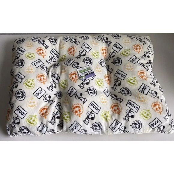 PEANUTS SNOOPY Halloween Dog Cozy Pet BED Super Soft Jack O Lantern BOO 39 X 26” - Picture 1 of 16